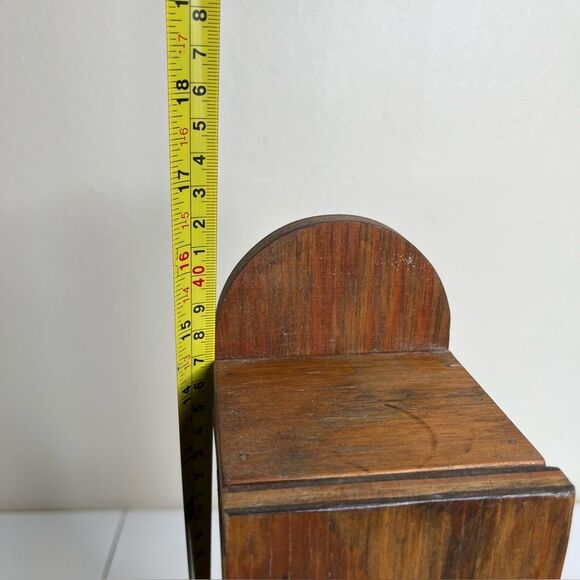 Vintage Wood Pig Tea Bag Dispenser Holder Hinged Latch Country Kitchen 16.5 Inch - Picture 12 of 15